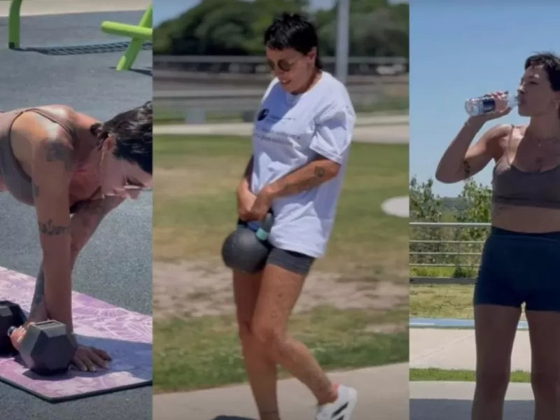 Entre mancuernas y balas, el fitness de Mayra mientras Quilmes se desarma
